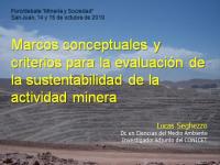 Marcos conceptuales y criterios para la evaluacin de la sustentabilidad de la actividad minera