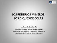 Los residuos mineros: los diques de colas