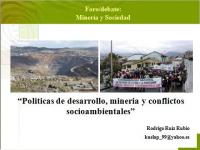 Polticas de desarrollo, minera y conflictos socioambientales
