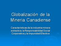Globalizacin de la Mineria Canadiense