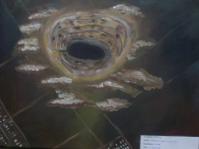 “Sobrevolando un futuro“ de Julia De la Torre. Mención en Pintura (Universitario)